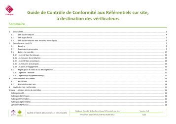 Guide de Contrôle de Conformité aux Référentiels sur site ... - Qualitel