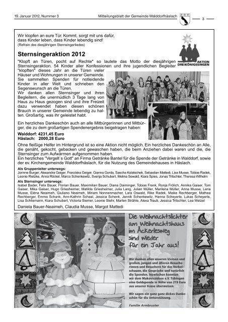 Sensationell - Herzliche Gratulation ... - Walddorfhäslach