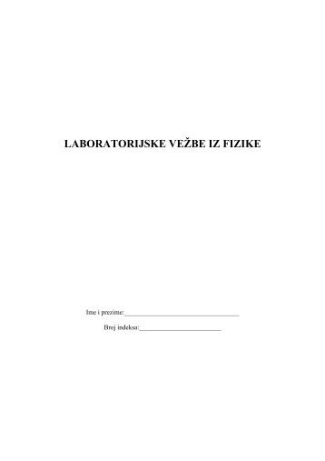 Praktikum iz fizike - Elektronski fakultet Nis