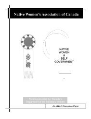 Native Women & Self-Government - Native Women's Association of ...