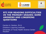 rti for reading difficulties in the primary grades - Children's Learning ...