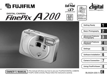 FinePix A200 Owner's Manual - Fujifilm Canada