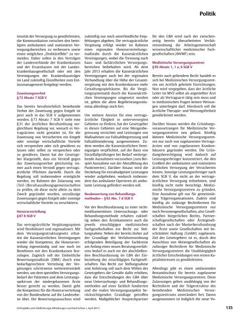 Orthopädie und Unfallchirurgie - Mitteilungen und Nachrichten 2/2012