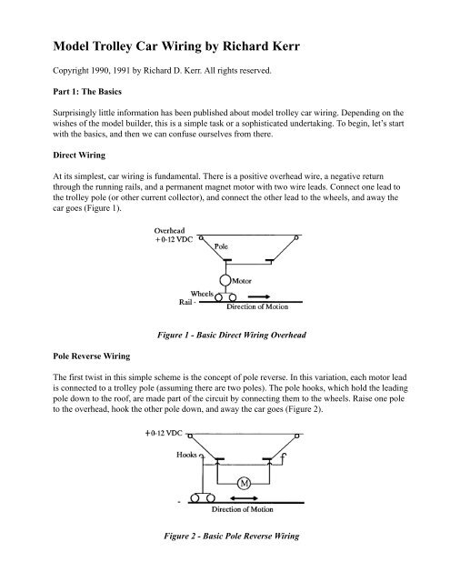 Model Trolley Car Wiring by Richard Kerr