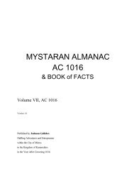 MYSTARAN ALMANAC AC 1016 - Vaults of Pandius
