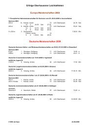 Meisterschaften - Leichtathletik in Oberhausen