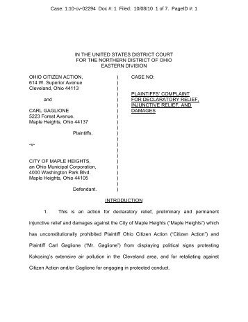 complaint - Ohio Citizen Action