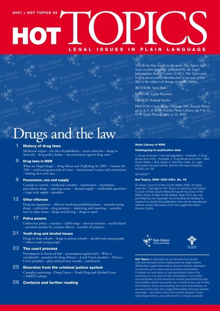 Drugs and the law - Hot Topics 59 - Find Legal Answers