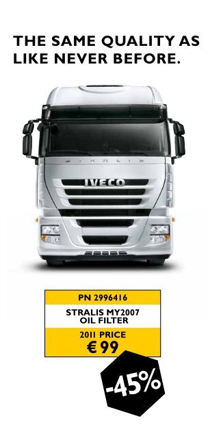 GOOD NEWS: IVECO ORIGINAL REPLACEMENT PARTS PRICES ...