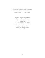 Propulsive Efficiency of Rowing Oars - Andy Ruina - Cornell University