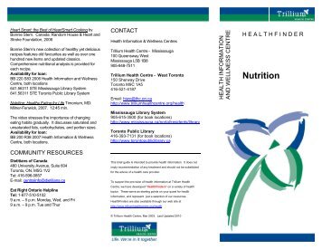 Nutrition - Trillium Health Centre
