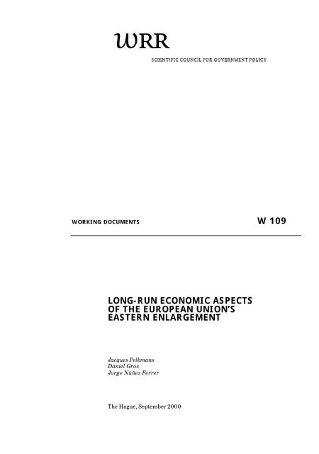 w 109 long-run economic aspects of the european union's eastern ...