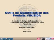 Outils de Quantification des Produits VIH/SIDA - ReMeD