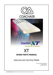 COACHAIR Spare Parts Manual