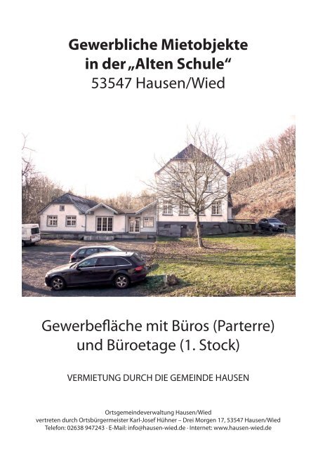 Gewerbliche Mietobjekte In Der Alten Schule 53547 Hausen Wied