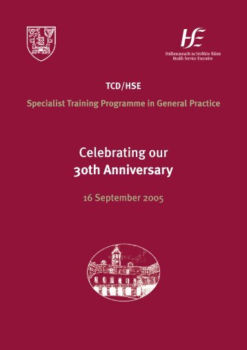 Training Programme.indd - School of Medicine - Trinity College Dublin