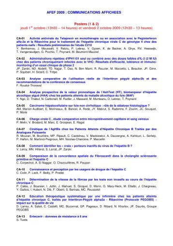 jeudi 1er octobre (13h00 â 14 heures) et vendredi 2 octobre ... - Afef
