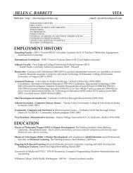 helen c. barrett vita employment history education - Dr. Helen ...