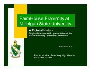 FarmHouse History: Part Six - Applied Health Sciences