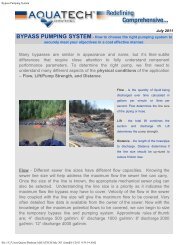 Download Bypass Pumping System - Aquatech