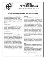 GUIDE SPECIFICATIONS - FHP Manufacturing