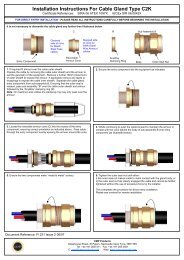 Installation Instructions For Cable Gland Type C2K - CMP Products