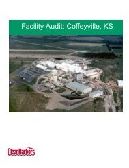 Facility Audit: Coffeyville, KS - Clean Harbors
