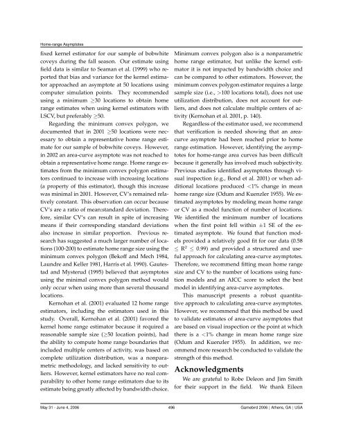 A Method for Determining Asymptotes of Home-Range Area Curves