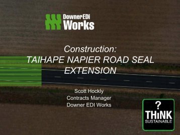 TAIHAPE NAPIER ROAD SEAL EXTENSION - roads.co.nz