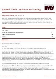 Nieuwsbulletin Nr.1 2010 - Het Netwerk Vitale Landbouw en Voeding