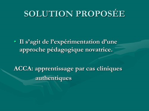 ACCA : apprentissage par cas cliniques authentiques - aeesicq