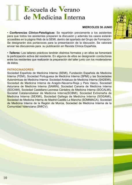 II Escuela Residentes - Sociedad EspaÃ±ola de Medicina Interna