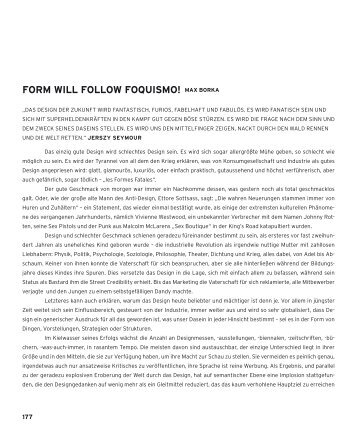 FORM WILL FOLLOW FOQUISMO! MAX BORKA - Designwissen