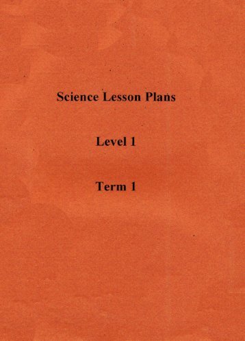 Science Lesson Plan Level 1 Term 1