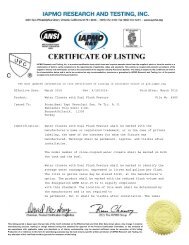IAPMO RESEARCH AND TESTING, INC. CERTIFICATE OF ... - VitrA