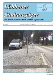 Lübbener Stadtanzeiger Lübbener Stadtanzeiger