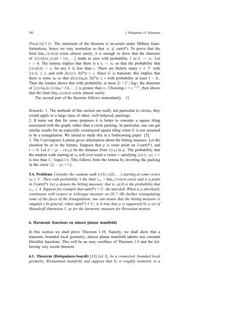 Harmonic functions on planar and almost planar graphs and ...