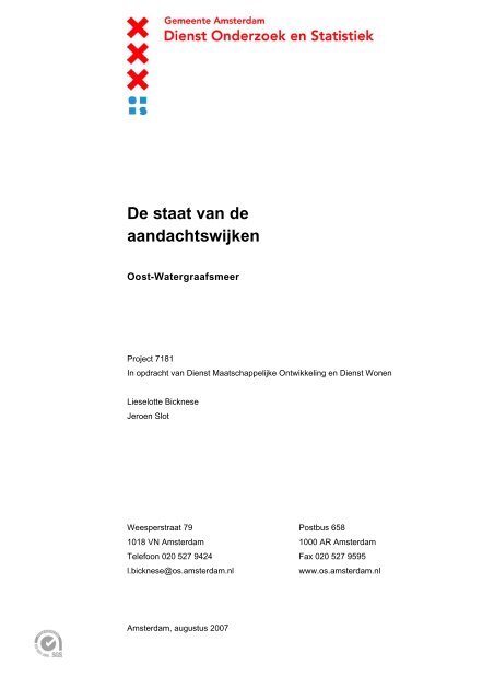 Oost-Watergraafsmeer - Onderzoek en Statistiek Amsterdam ...