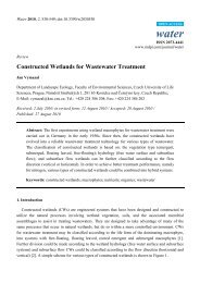 Constructed Wetlands for Wastewater Treatment - MDPI.com