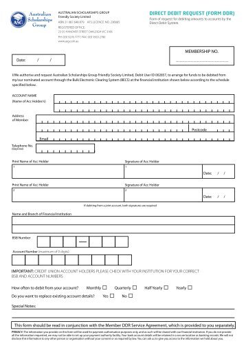 request debit form Debit   Autopay Direct PCCW Form Authorization