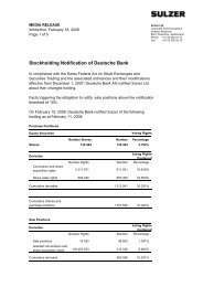Stockholding Notification of Deutsche Bank