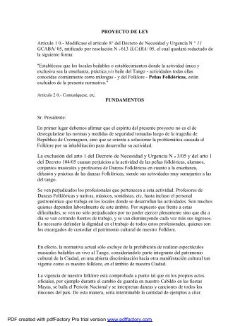 La exclusiÃ³n del arto 1 del Decreto de Necesidad y Urgencia N o 3 ...