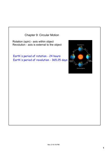 Chapter 9: Circular Motion - Iona Physics