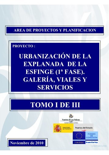 (1ª FASE). GALERÍA, VIALES Y SERVICIOS TOMO I DE III ...