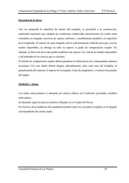 (1ª FASE). GALERÍA, VIALES Y SERVICIOS TOMO I DE III ...