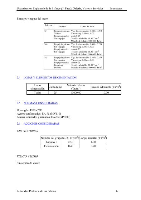 (1ª FASE). GALERÍA, VIALES Y SERVICIOS TOMO I DE III ...