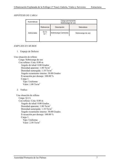 (1ª FASE). GALERÍA, VIALES Y SERVICIOS TOMO I DE III ...