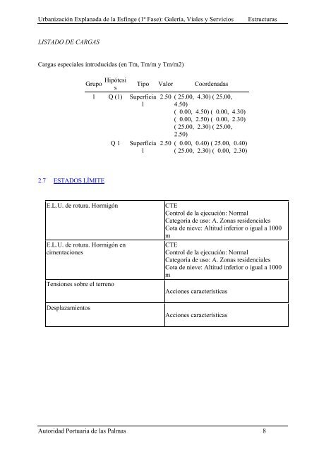 (1ª FASE). GALERÍA, VIALES Y SERVICIOS TOMO I DE III ...