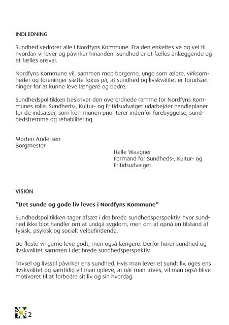 Sundhedspolitikken - Nordfyns Kommune