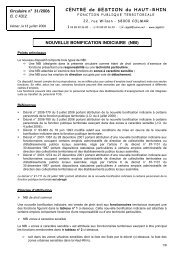 Nouvelle bonification indiciaire - Centre de gestion du Haut-Rhin